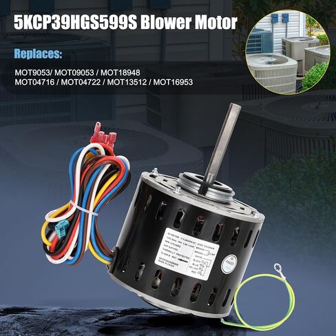 محرك منفاخ الفرن 5KCP39HGS599S - 1/3 حصان 115 فولت 1075 دورة في الدقيقة 4 سرعات | استبدال لموديلات GE & Trane MOT9053، MOT09053، MOT18948، MOT04716، MOT04722، MOT13512، MOT16953 in Kuwait