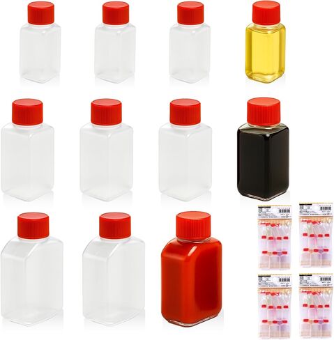 JapanBargain 2054، عبوة من 4 زجاجات سفر يابانية لتتبيل التوابل وصلصة الصويا وزجاجات الرذاذ الصغيرة المصنوعة في اليابان، 44 قطعة in Kuwait