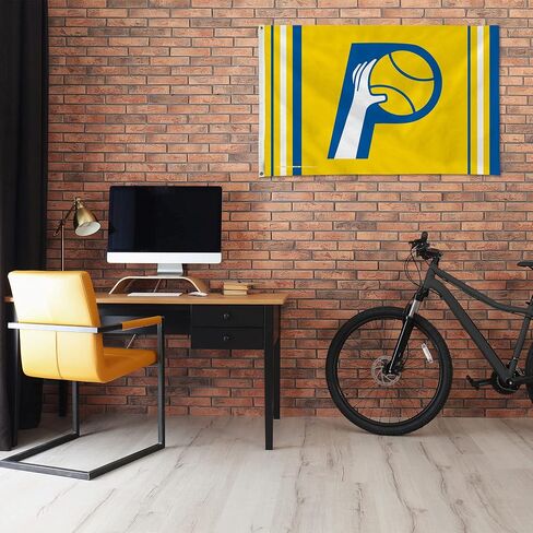 راية علم Rico Industries NBA Indiana Pacers Retro مقاس 3 × 5 بوصات علم لافتة مقاس 3 × 5 بوصات من جانب واحد - داخلي أو خارجي - ديكور منزلي in Kuwait