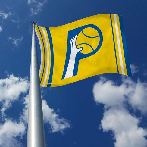 راية علم Rico Industries NBA Indiana Pacers Retro مقاس 3 × 5 بوصات علم لافتة مقاس 3 × 5 بوصات من جانب واحد - داخلي أو خارجي - ديكور منزلي in Kuwait