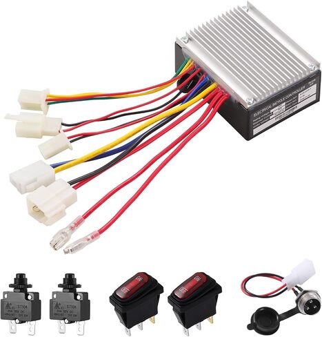 KAMIER 24V Controller Kit Replacement for Razor E300 E300S E325 E200 E200S RX200 Kids Electric Scooter Control Module with Charger Port Circuit Reset On Off Switch E-Scooter Parts in Kuwait