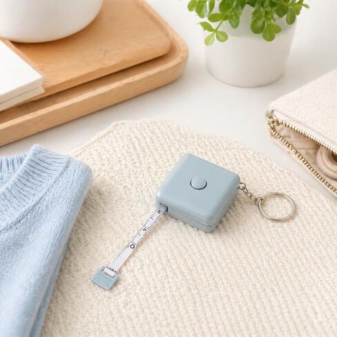 1Pcs Mini Tape Measure with Keychain 60 Inch Retractable Measuring Tapes Small Sewing Ruler Compact Portable for DIY Craft Tailor (Blue) in Saudi Arabia