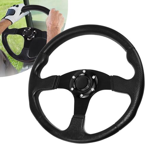 عجلة قيادة عالمية للجولف مناسبة بشكل مريح لسيارة النادي DS لسيارة النادي DS سابقة لـ EZGO لـ Yamaha Golf-Frame أسود in Kuwait