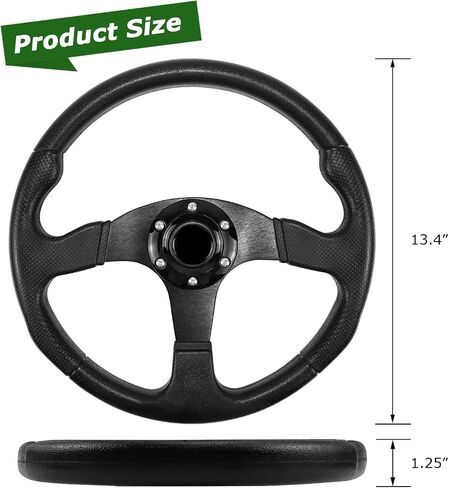 عجلة قيادة عالمية للجولف مناسبة بشكل مريح لسيارة النادي DS لسيارة النادي DS سابقة لـ EZGO لـ Yamaha Golf-Frame أسود in Kuwait