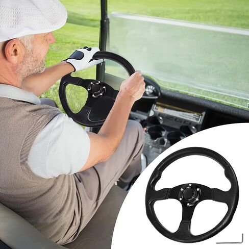 عجلة قيادة عالمية للجولف مناسبة بشكل مريح لسيارة النادي DS لسيارة النادي DS سابقة لـ EZGO لـ Yamaha Golf-Frame أسود in Kuwait