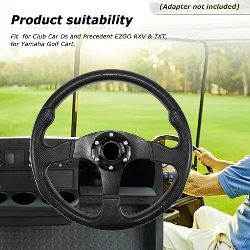 عجلة قيادة عالمية للجولف مناسبة بشكل مريح لسيارة النادي DS لسيارة النادي DS سابقة لـ EZGO لـ Yamaha Golf-Frame أسود in Kuwait