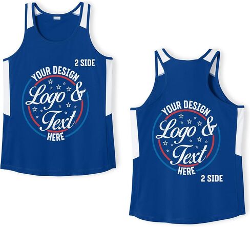 Personalized Track & Field Athletic Shirt with Name Text & Image for Women Custom Team Sportswear Racing Singlet in Kuwait