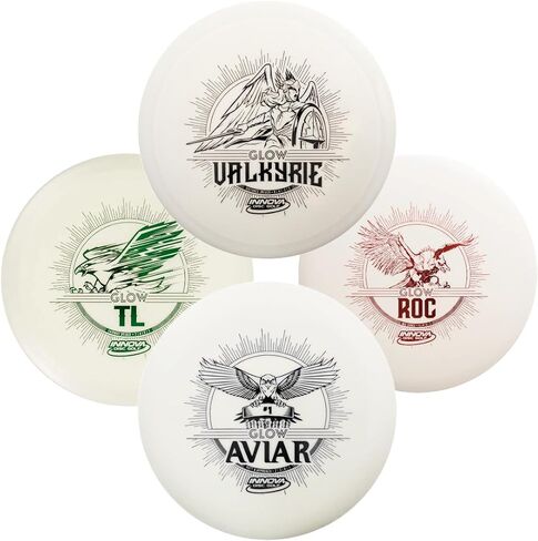 INNOVA Glow Disc Golf Starter Set – 140-180g – DX Putter, Mid-Range, & Drivers PDGA Approved Disc Golf Set in Kuwait