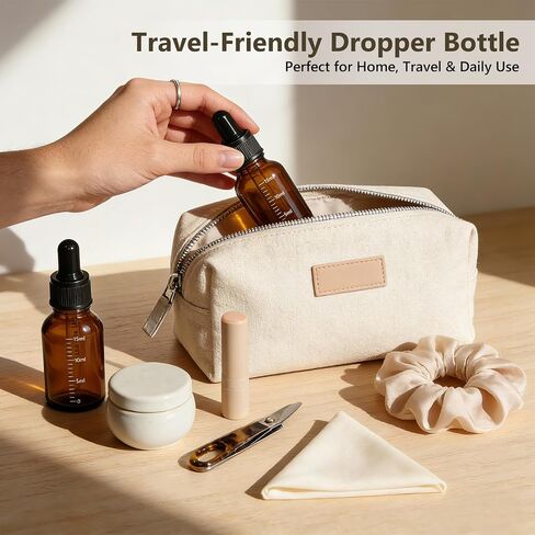48 Pack 0.5oz Dark Amber Dropper Bottles with Measurement, 15ml Leakproof Tincture Bottles with Eye Dropper for Essential Oils, Perfume, Hair Oil, Liquids in Kuwait