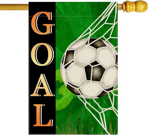 هدف كرة القدم كأس العالم حديقة العلم 12 × 18 بوصة مزدوج الجوانب صغير ساحة العلم في الهواء الطلق خارج لقضاء عطلة لعبة يوم كرة القدم الطرف الديكور in Kuwait