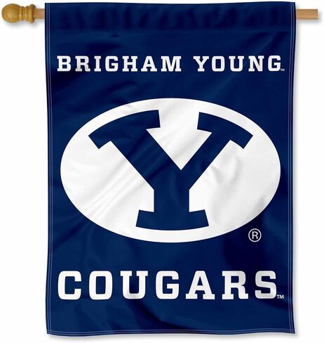 علم البيت BYU Cougars بيضاوي على شكل حرف Y مزدوج الجوانب in Kuwait