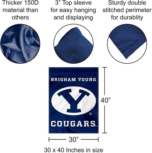 علم البيت BYU Cougars بيضاوي على شكل حرف Y مزدوج الجوانب in Kuwait