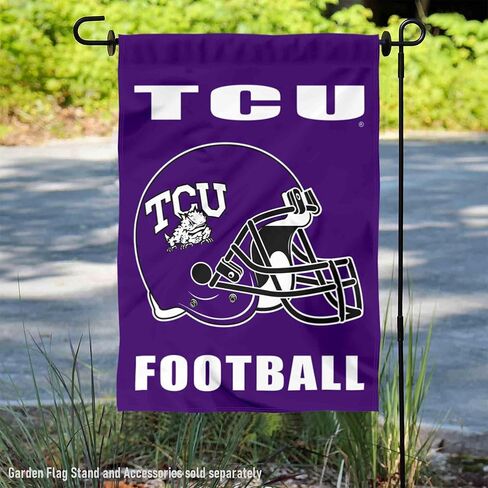 Texas Christian Horned Frogs Football Helmet Garden Flag in Kuwait