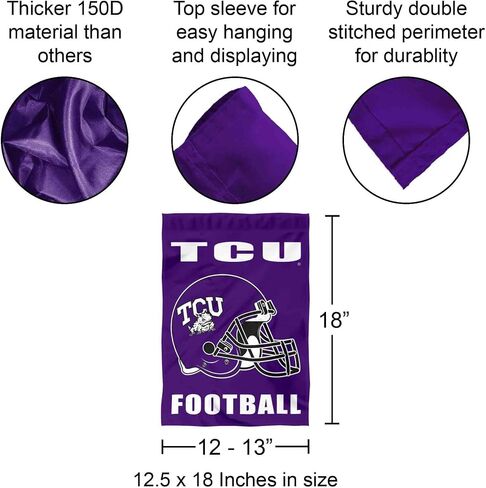 Texas Christian Horned Frogs Football Helmet Garden Flag in Kuwait