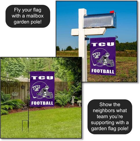 Texas Christian Horned Frogs Football Helmet Garden Flag in Kuwait