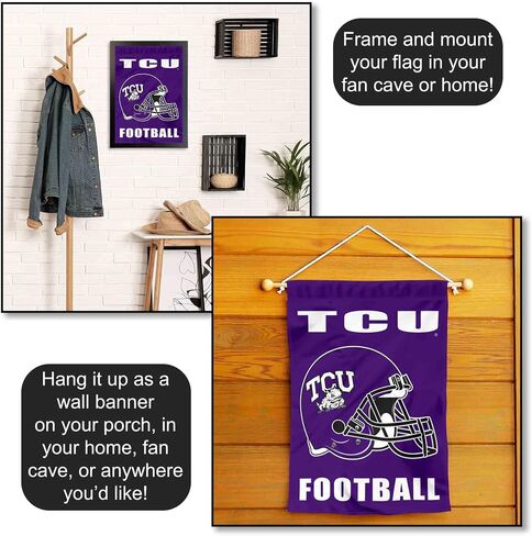 Texas Christian Horned Frogs Football Helmet Garden Flag in Kuwait