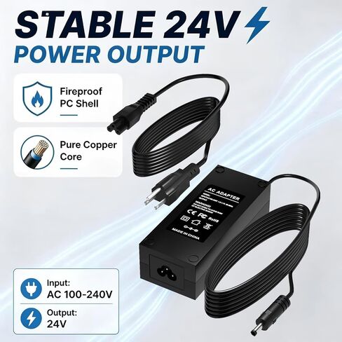 AMS 2 pro محول إمداد الطاقة 24 فولت لنظام المواد التلقائي Bambu Lab AMS 2 Pro، متوافق مع Bambu Lab AMS ADS-96HLA-19-1 24096Eشاحن سلك إمداد الطاقة in Kuwait