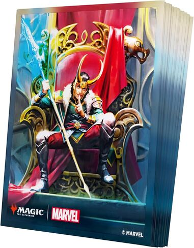 Gamegenic Magic: The Gathering Marvel Super Heroes أكمام فنية ممتازة - أكمام بطاقات Loki/Doctor Doom، 105 واقيات سطح TCG مزخرفة لبطاقات MTG والبطاقات القياسية in Kuwait