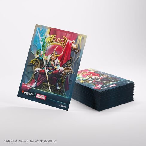 Gamegenic Magic: The Gathering Marvel Super Heroes أكمام فنية ممتازة - أكمام بطاقات Loki/Doctor Doom، 105 واقيات سطح TCG مزخرفة لبطاقات MTG والبطاقات القياسية in Kuwait