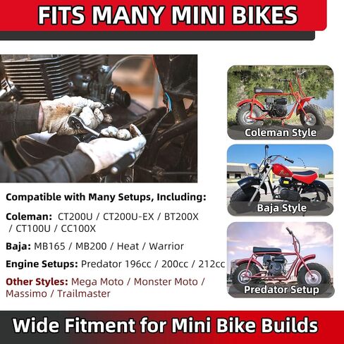 2 حزمة 50 بوصة كابل خنق الدراجة الصغيرة لكولمان CT200U CT200U-EX BT200X CT100U CC100X، المفترس 212 196cc 200cc، باجا MB165 MB200 المحارب الحرارة، أجزاء الدراجة الصغيرة مع 4 سدادات كابل in Kuwait