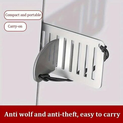 Portable Travel Door Lock - Stainless Steel No-Drill Door Security Lock for Hotels, Travel & Home Safety in Saudi Arabia