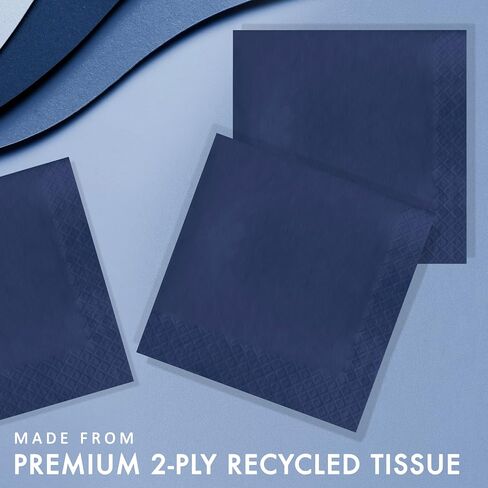 Creative Converting Napkins Tableware Items, 6.5" x 6.5", Navy Blue, 50 Count in Kuwait