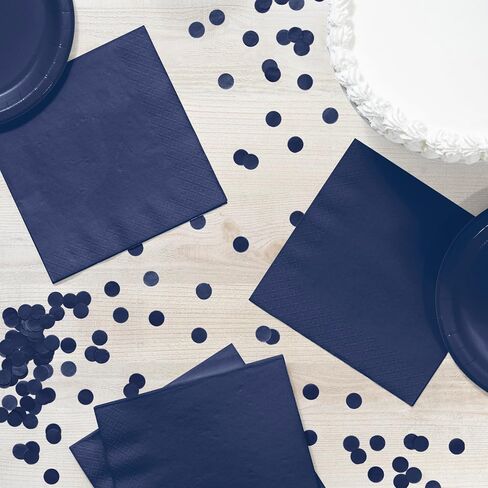 Creative Converting Napkins Tableware Items, 6.5" x 6.5", Navy Blue, 50 Count in Kuwait
