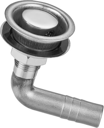 316 Stainless Steel 90-Degree Boat Fuel Tank Vent, Fits 5/8 Inch Hose, Marine Gas Vent with Gasket, Lock Nut, and Protective Cap in Kuwait