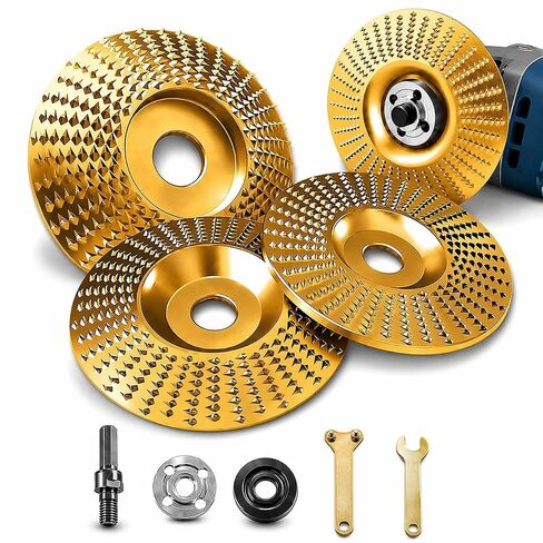 8-Piece Tungsten Carbide Wheel Set, Angle Grinder Polishing Pad & Grinding Discs, Heavy Duty Wood Carving Disc for Grinding, Shaping, Sanding, Abrasive Wheels for Woodworking in Kuwait