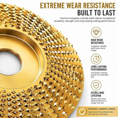 8-Piece Tungsten Carbide Wheel Set, Angle Grinder Polishing Pad & Grinding Discs, Heavy Duty Wood Carving Disc for Grinding, Shaping, Sanding, Abrasive Wheels for Woodworking in Kuwait