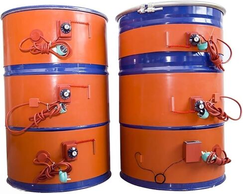 حزام تسخين لأسطوانة الزيت قابل للتخصيص - سخان مطاط السيليكون لخزانات النفط والغاز، حجم DIY، زر دوار، حل تسخين فعال لتطبيقات الطبل. in Kuwait