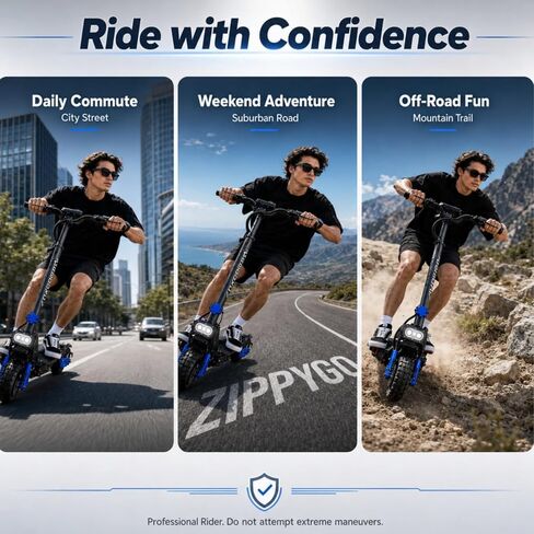 RD2 5000W Electric Scooter for Adults, Dual Motor, Up to 50 MPH | 60V 25Ah Battery, 55 Mile Max Range, Dual Suspension, Hydraulic Brakes, NFC Unlocking & APP Control in Kuwait