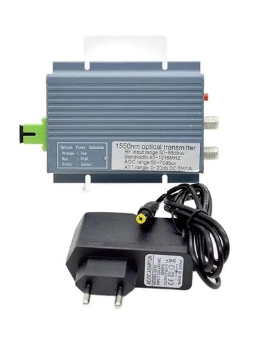 جهاز إرسال ليزر بصري صغير FTTH CATV 2 مخرج 10 ميجاوات 47-218 ميجا هرتز مع عرض خاص AGC (1310 نانومتر) in Kuwait