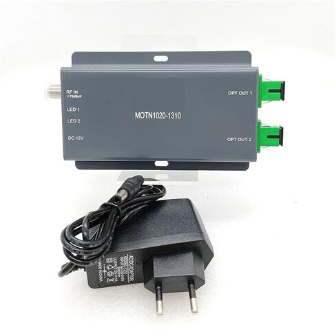 جهاز إرسال بصري FTTH CATV 1310/1550nm AGC/ATT التحكم في الطاقة الضوئية، عرض النطاق الترددي 47-1000 ميجا هرتز، مخرج ثنائي المنفذ 10 ديسيبل مللي متر (الاتحاد الأوروبي 1310) in Kuwait