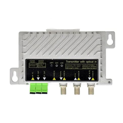 FTTH CATV 1550nm AGC جهاز إرسال بصري 2 طريقة إخراج 10dBm تغذية نطاق العمل مستوى الإدخال البصري 70dBuV التتابع (1310) in Kuwait