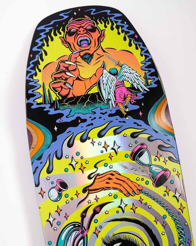 Santa Cruz Delfino Pinball Vision Pro Shaped 9.14in x 31.50in Skateboard Decks in Kuwait
