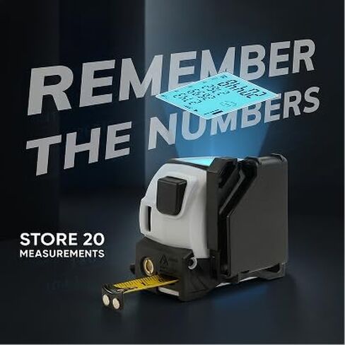 Cyber Measure Pro 3-in-1 Digital Tape Measure with Laser Measurement, Belt Clip & Screwdriver, Battery Powered (2X AAA) – Precision Measuring Tool for Home & Professional Use in Kuwait