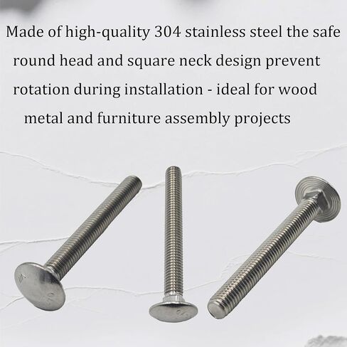 5 قطع من مسامير النقل M8x60mm، 304 من الفولاذ المقاوم للصدأ برقبة مربعة الشكل، ومسامير مترية مترابطة بالكامل، ومسامير مقاومة للصدأ للخشب، والأثاث، والبناء، والمشروعات اليدوية in Kuwait