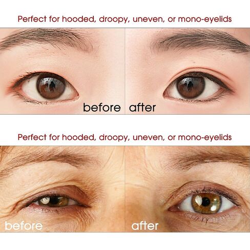 3 Packs Ultra Invisible Two-Sided Sticky Double Eyelid Tapes Stickers, Medical-use Adhesive Fiber, Eyelid Without Surgery Perfect for Heavy Saggy, Hooded, Droopy, Uneven, Mono-eyelids in Kuwait