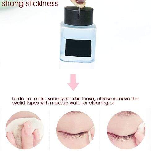 3 Packs Ultra Invisible Two-Sided Sticky Double Eyelid Tapes Stickers, Medical-use Adhesive Fiber, Eyelid Without Surgery Perfect for Heavy Saggy, Hooded, Droopy, Uneven, Mono-eyelids in Kuwait