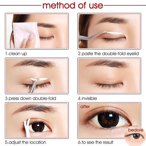 3 Packs Ultra Invisible Two-Sided Sticky Double Eyelid Tapes Stickers, Medical-use Adhesive Fiber, Eyelid Without Surgery Perfect for Heavy Saggy, Hooded, Droopy, Uneven, Mono-eyelids in Kuwait