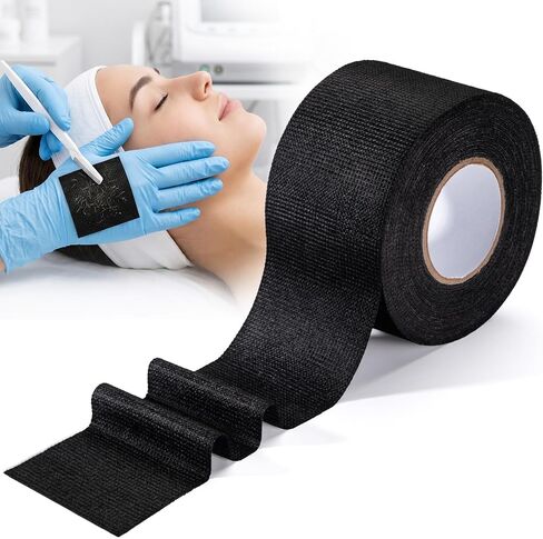 شريط مسح شفرة Dermaplaning مقاس 2 × 49 قدم، وسادة مسح شفرة على القفازات قابلة للقص على شكل DIY من أجل Dermaplaning، ورقة تنظيف شفرة لاصقة، لوازم التجميل الاحترافية مناديل الحلاقة للجمال in Kuwait