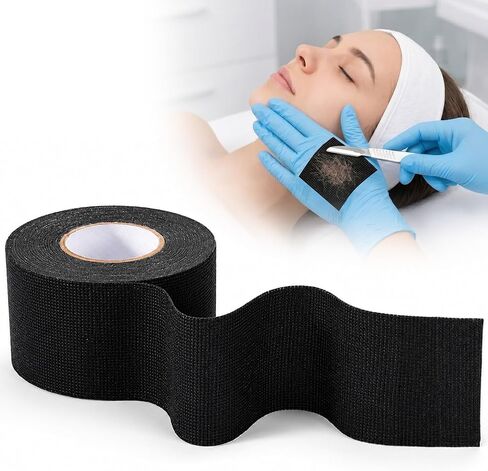 شريط مسح شفرة Dermaplaning مقاس 2 × 49 قدم، وسادة مسح شفرة على القفازات قابلة للقص على شكل DIY من أجل Dermaplaning، ورقة تنظيف شفرة لاصقة، لوازم التجميل الاحترافية مناديل الحلاقة للجمال in Kuwait