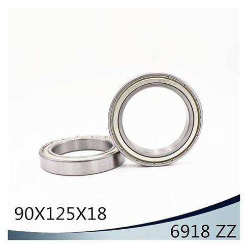 2 قطعة 6918 ZZ ABEC-1 90x125x18 مللي متر متري قسم محامل رقيقة 61918ZZ 6918ZZ in Kuwait