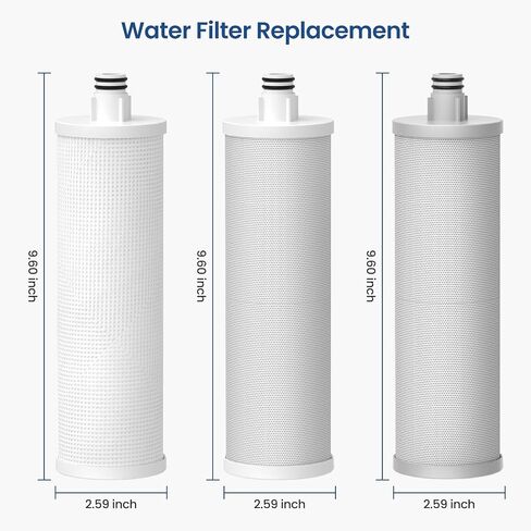M3005 Water Replacement Filter Cartridge Set (4 Pack) Compatible with Frizzlife SK99,SP99,SK99 NEW and SP99 NEW Water Filter System in Saudi Arabia