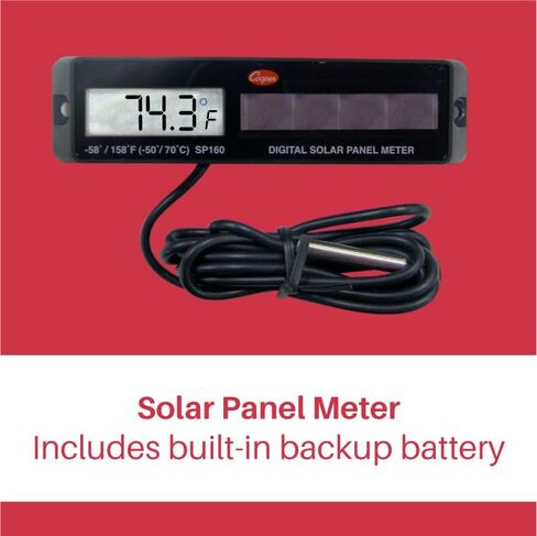 Cooper-Atkins SP160-01-8 Rectangular Solar Digital Panel Meter for Food Safety and Handling in Commercial Grade Restaurant Kitchen Cold Storage in Kuwait