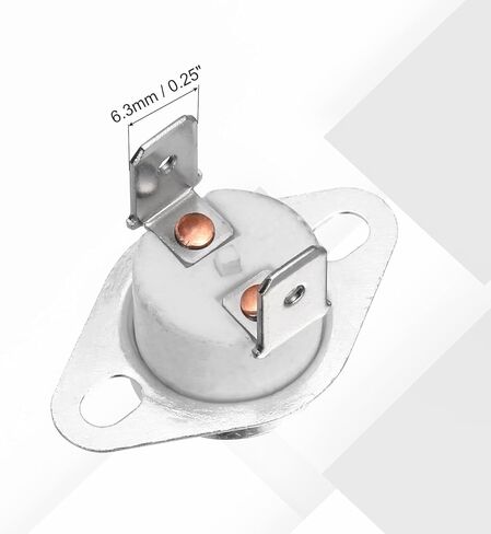 uxcell 2 Pcs KSD301 Thermostat 250°C/482°F 25A Normally Closed N.C Adjust Snap Disc Temperature Switch with Terminal Wire for Microwaves,Oven,Coffee Maker,Ceramic Material in Kuwait