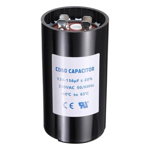 MECCANIXITY CD60 Capacitor 130-156 UF/Mfd, 330 VAC CD60 Run Motor Start Capacitor 50/60 Hz for Electric Fan Motor Starting Well Pump, Black in Kuwait