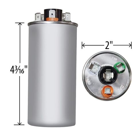 40/5 فائق التوهج MFD 370 440 VAC مكثف تشغيل مزدوج JustCapacitors بديل متوافق لـ AmRad USA2235 P/N RA2000/37-44(406+505) in Kuwait