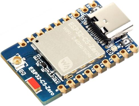 ESP32-C5 Mini Development Board, Equipped with 32-bit RISC-V Processor, Support 2.4GHz and 5GHz Dual-Band Wi-Fi/Bluetooth 5/ Thread/Zigbee, Onboard GPIO Pins, Antenna, Suitable for SMD Applications in Kuwait